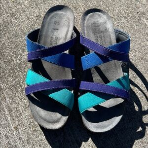 Naot Women's Strappy Sandals Roxanne Blue & Purple, Sz 40 (US 9)‎